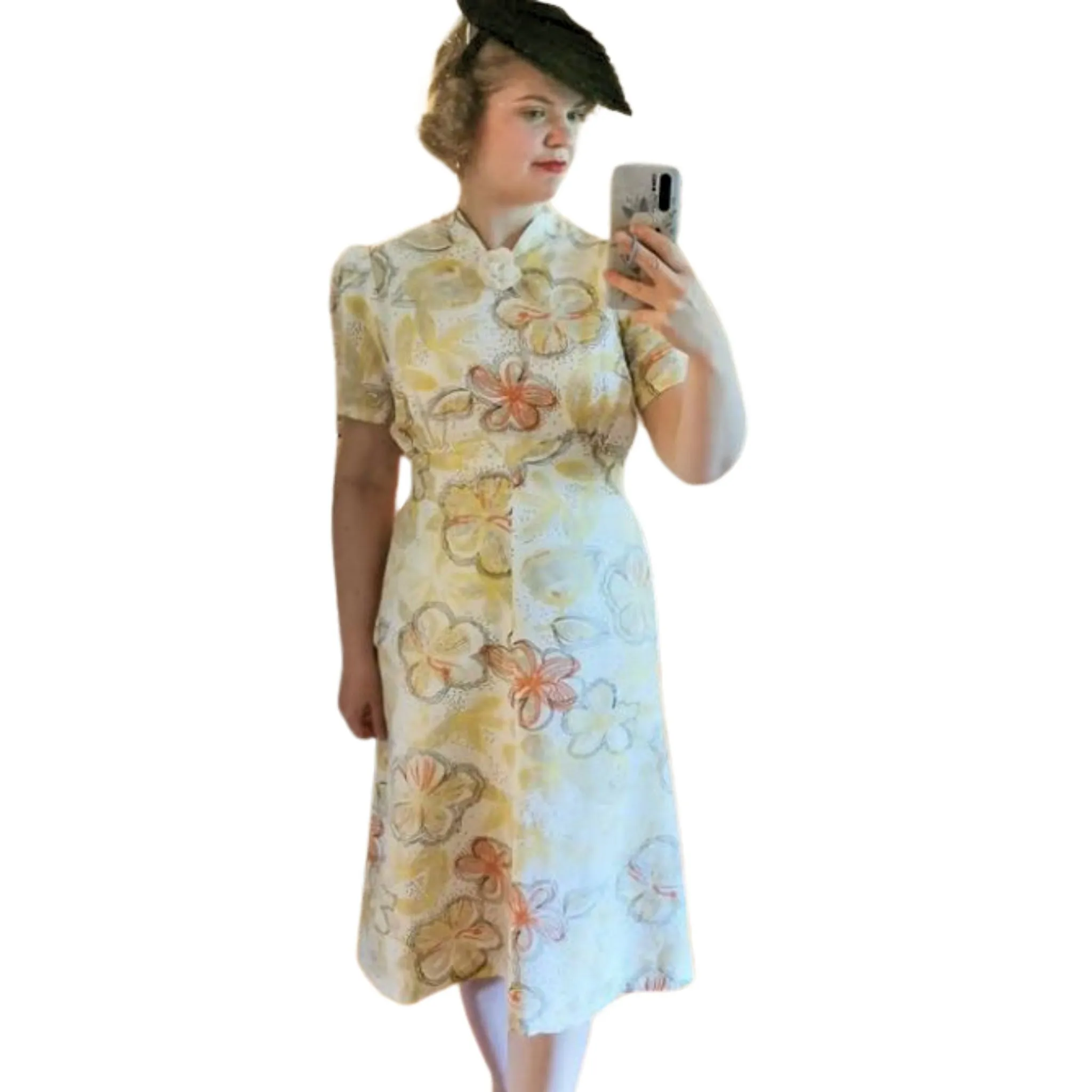 1930s Sewing Pattern Dress WW2 Wartime - Bust 36" (91.4 cm)