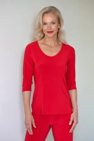 4237e Sorento 3/4 Raglan - Red