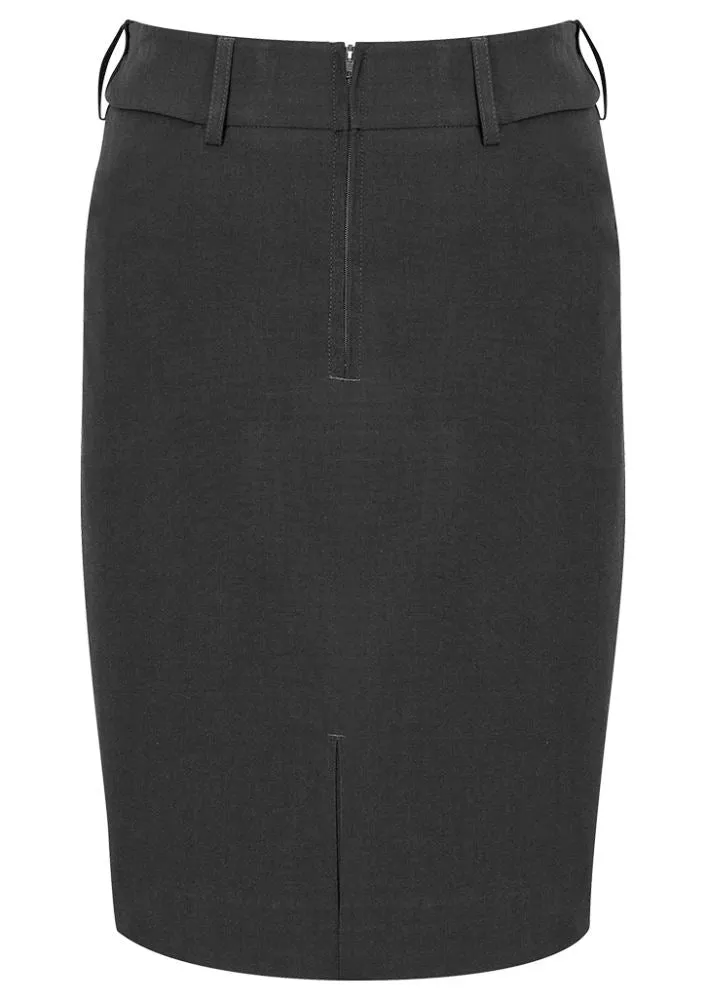 Advatex Ladies Adjustable Waist Skirt - Charcoal - 22 - Biz Collection