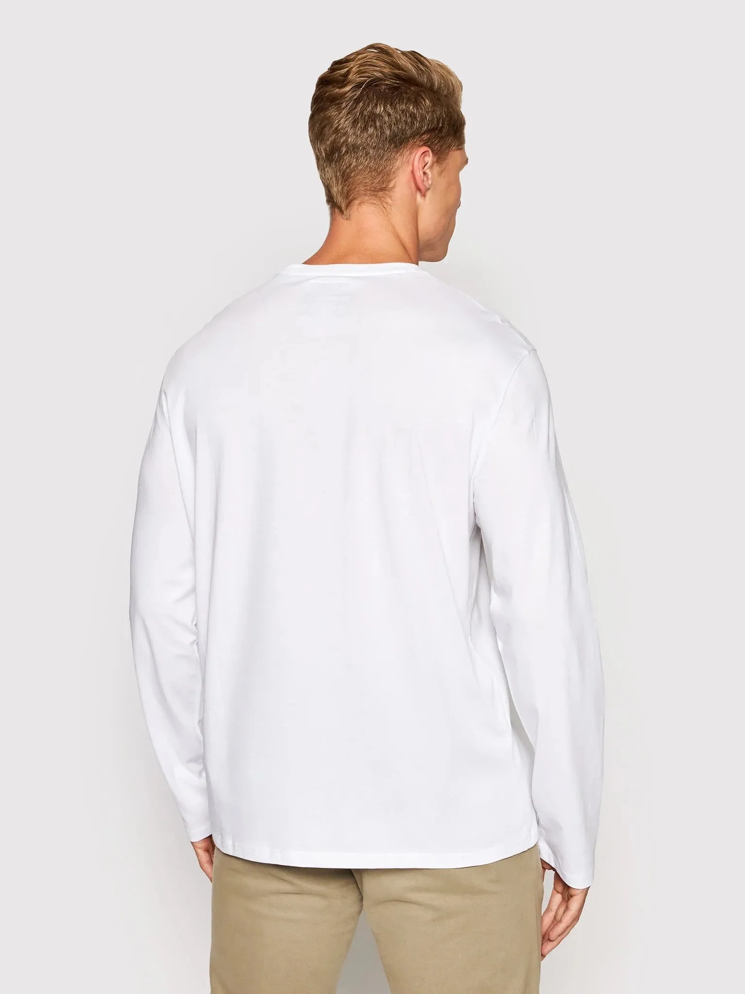 Armani Exchange White,Black Long Sleeve T-Shirts