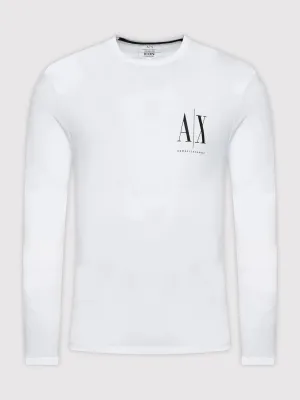 Armani Exchange White,Black Long Sleeve T-Shirts