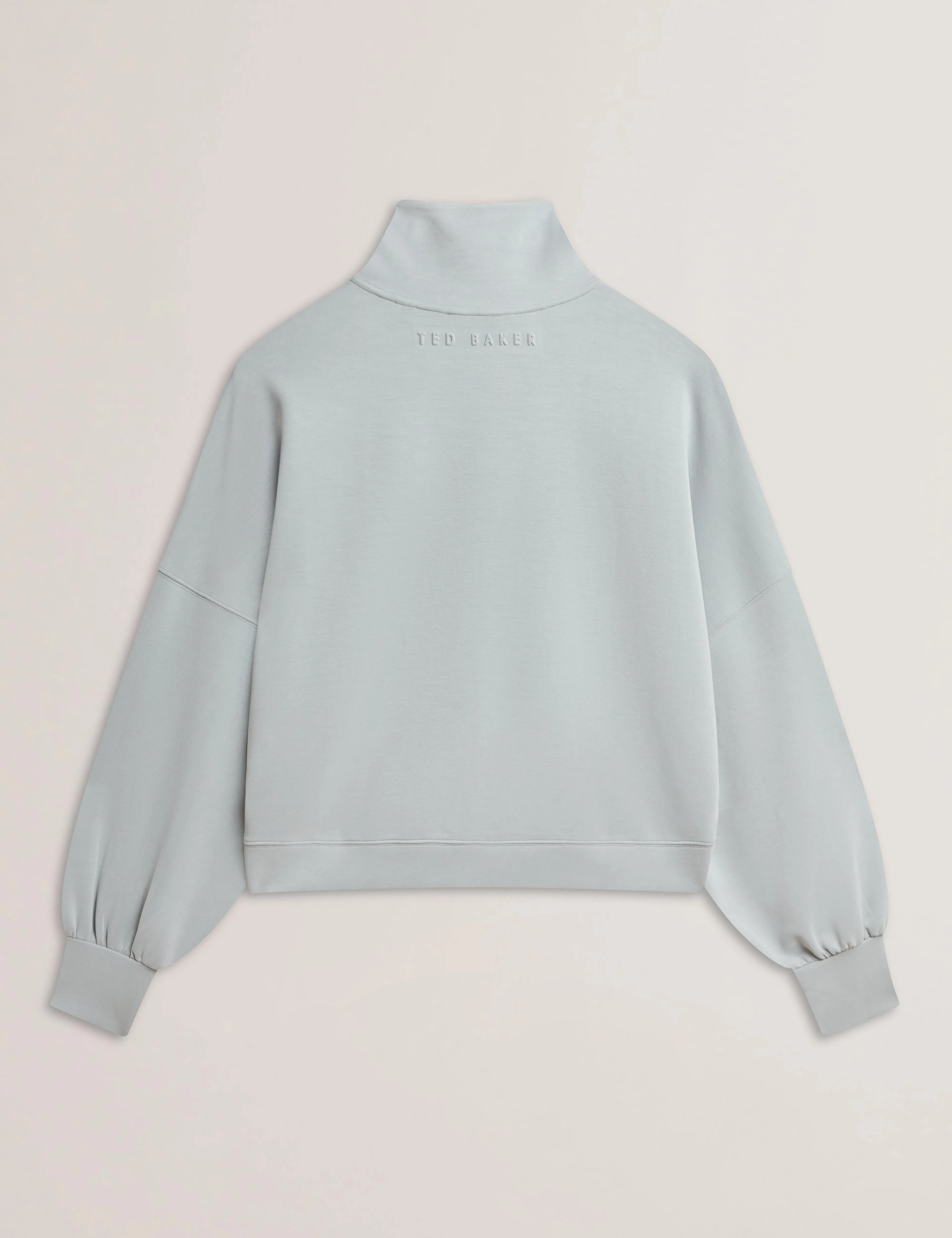 Arorha Zip Through Funnel Neck Sweat Lt-Green