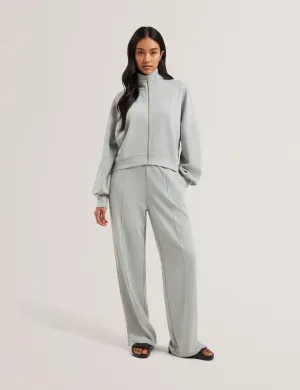 Arorha Zip Through Funnel Neck Sweat Lt-Green