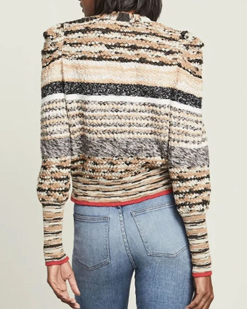 Camel Multi Knit Cecily Cardigan