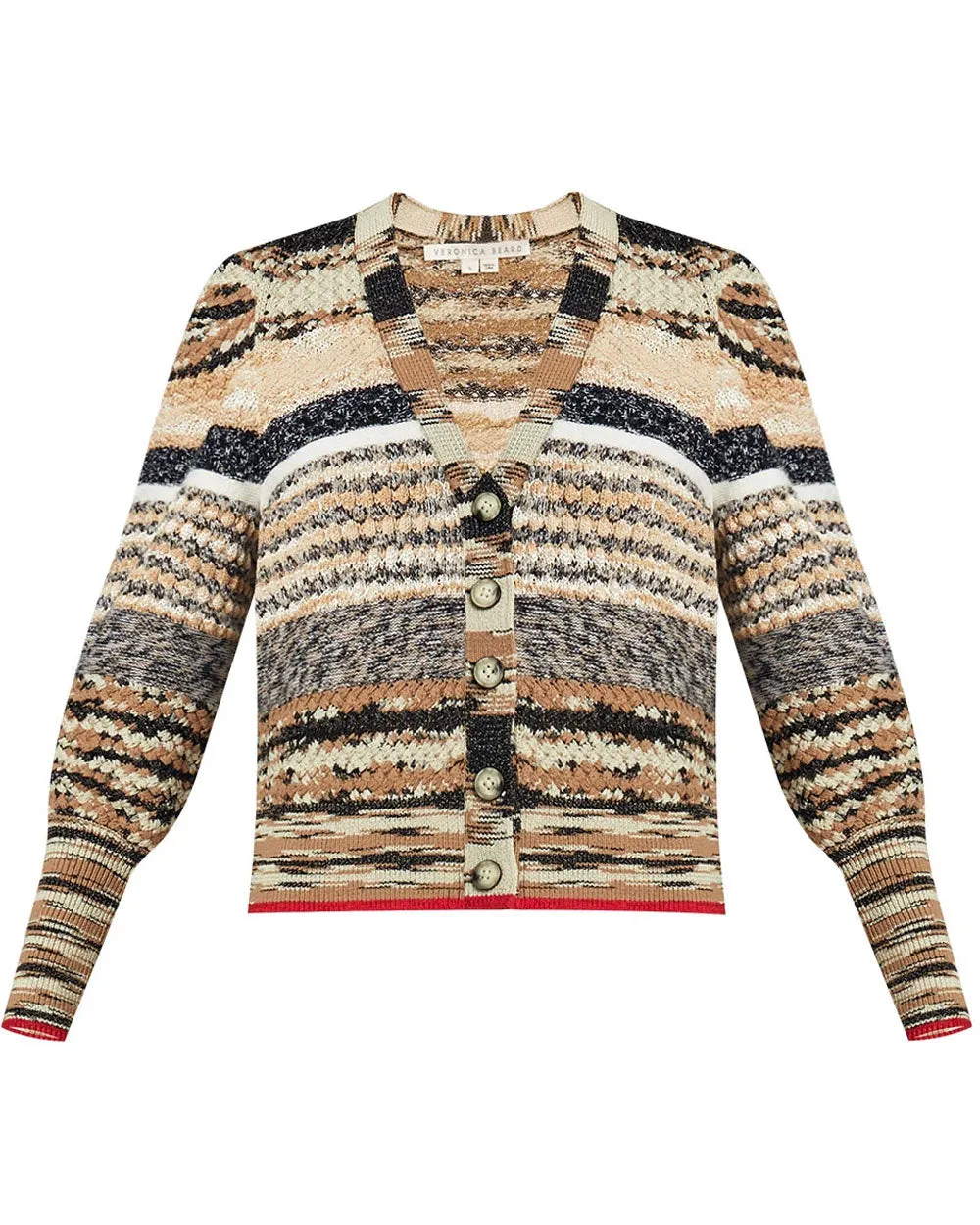 Camel Multi Knit Cecily Cardigan