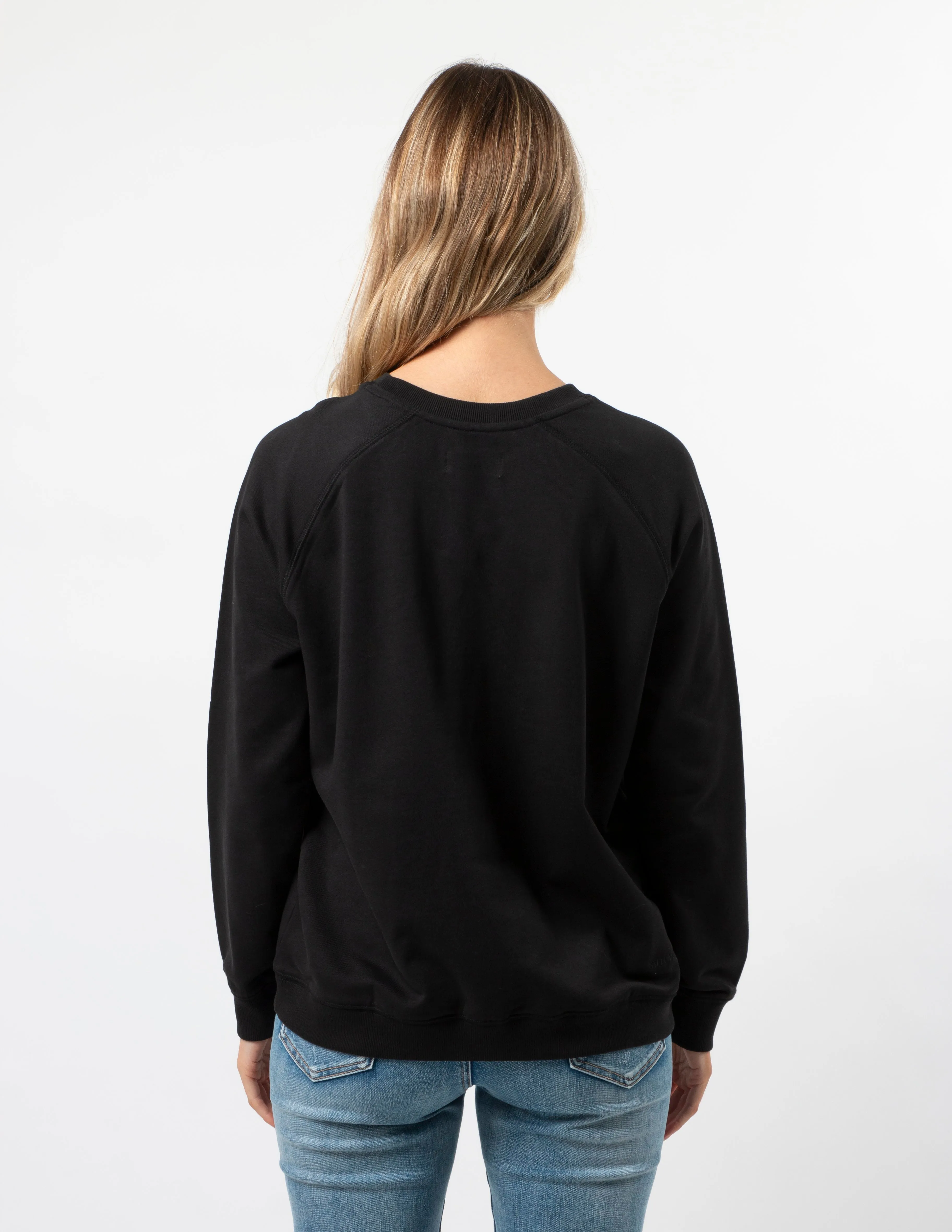 Classic Sweater - Black Neon Pink Star