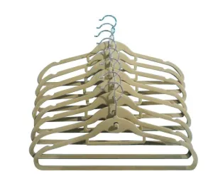 Closet Spice Velvet Hangers with Hook & Tie Bar - Set of 40 (Beige)