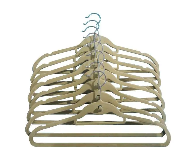 Closet Spice Velvet Hangers with Hook & Tie Bar - Set of 40 (Beige)