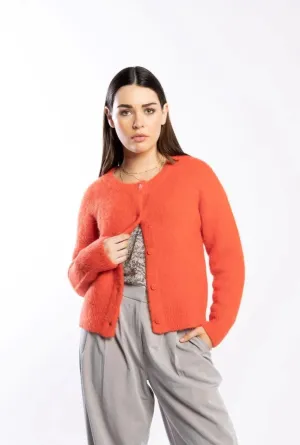 Cozy Cardi - Fire Orange