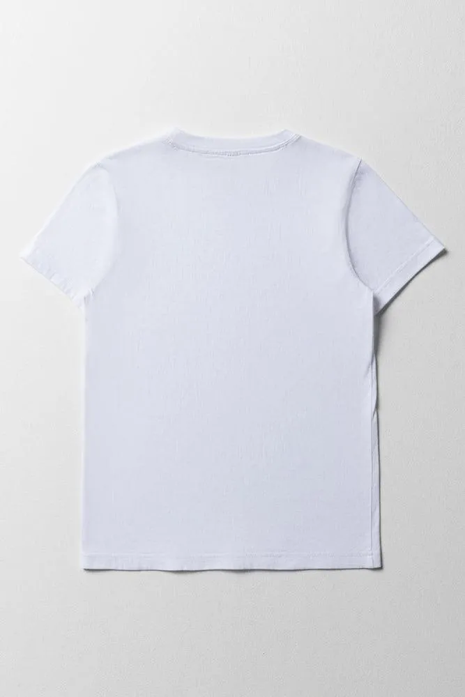Crew Neck Short Sleeve T-Shirt White