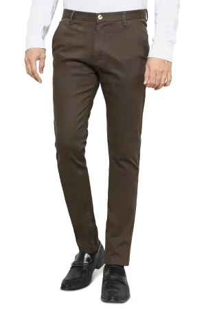 Dark Brown Smart Fit Cotton Chino