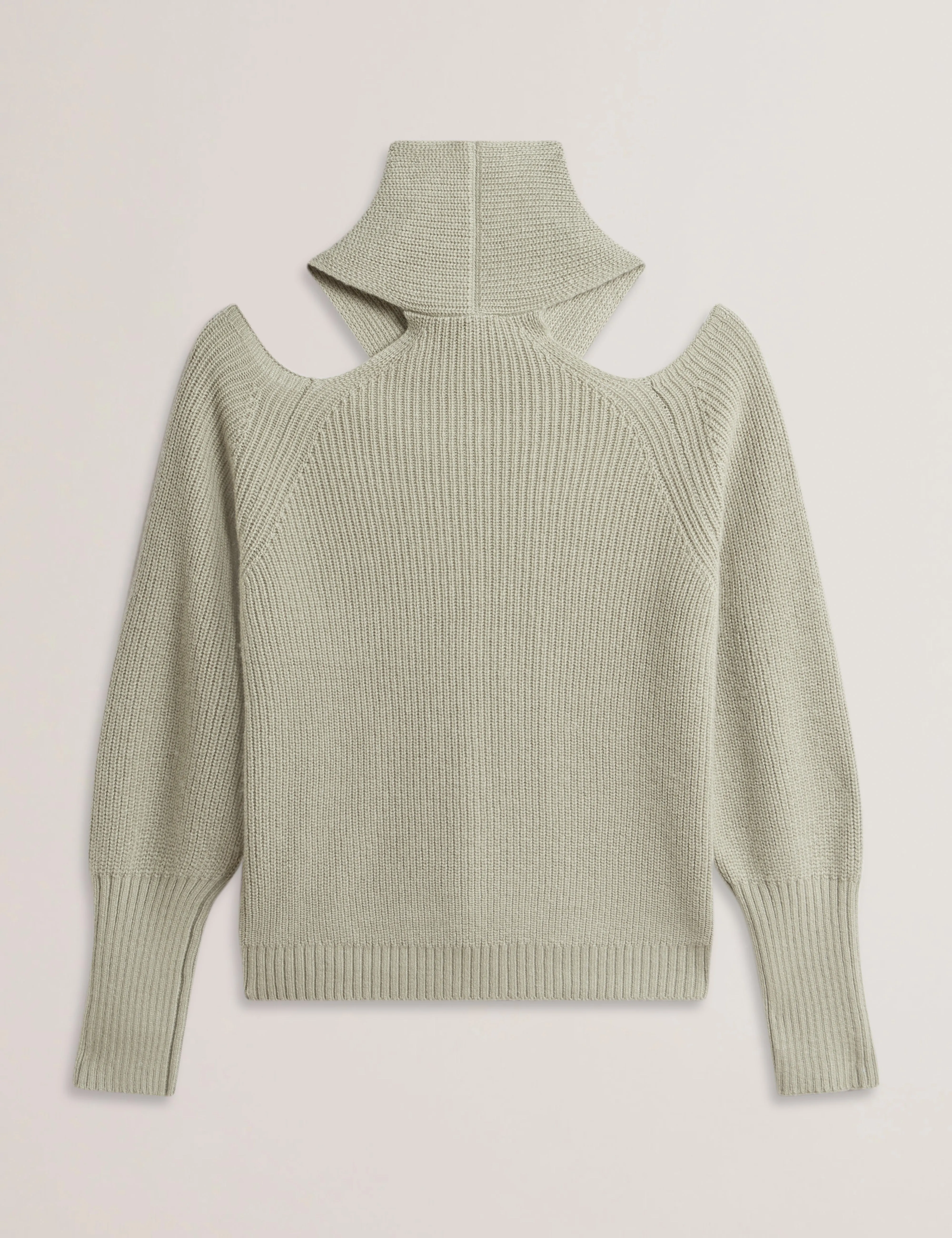 Elanaa Cut Out Detail Knit Sweater Lt-Green
