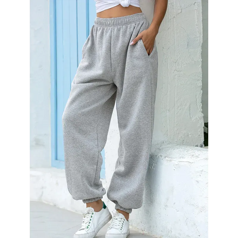 Four Seasons Home Leisure Sports Basic Loose Leg Pants