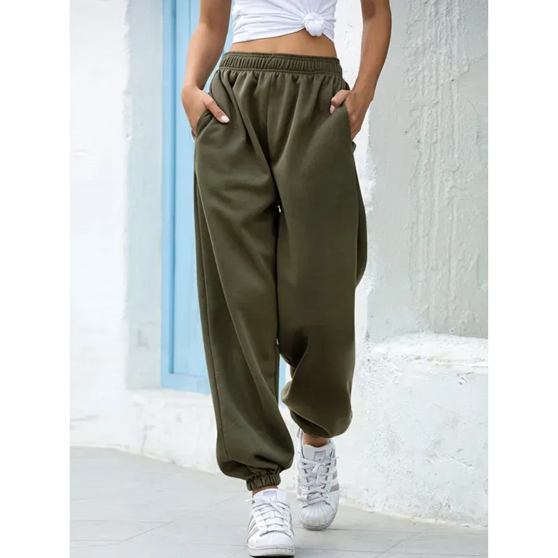 Four Seasons Home Leisure Sports Basic Loose Leg Pants