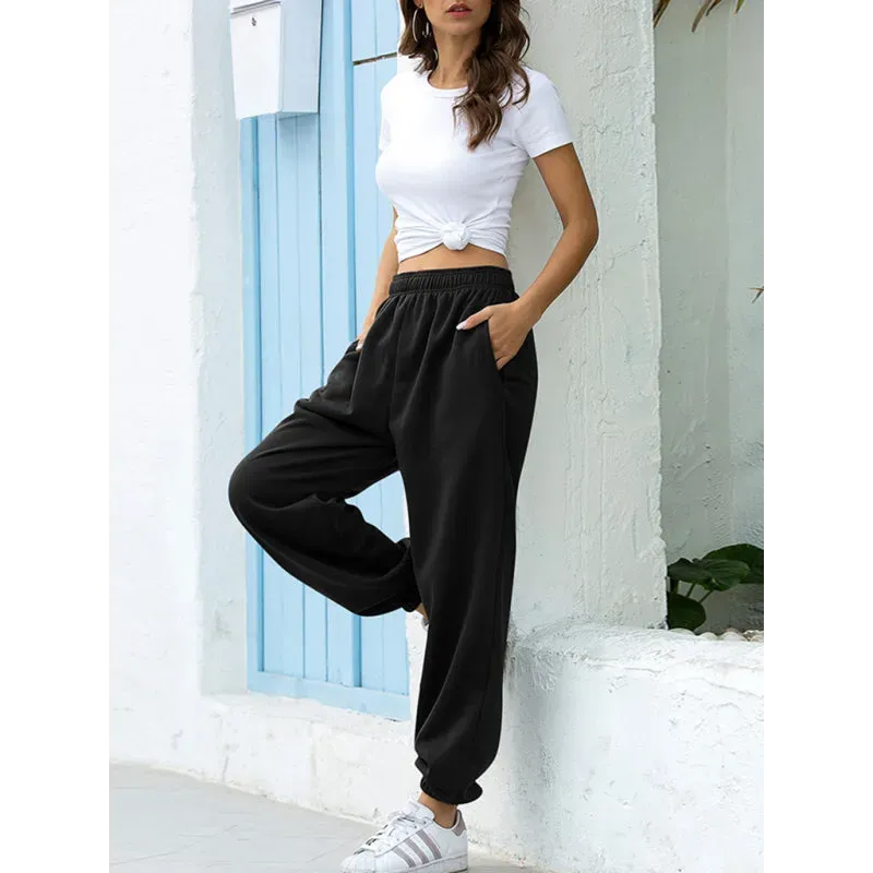 Four Seasons Home Leisure Sports Basic Loose Leg Pants