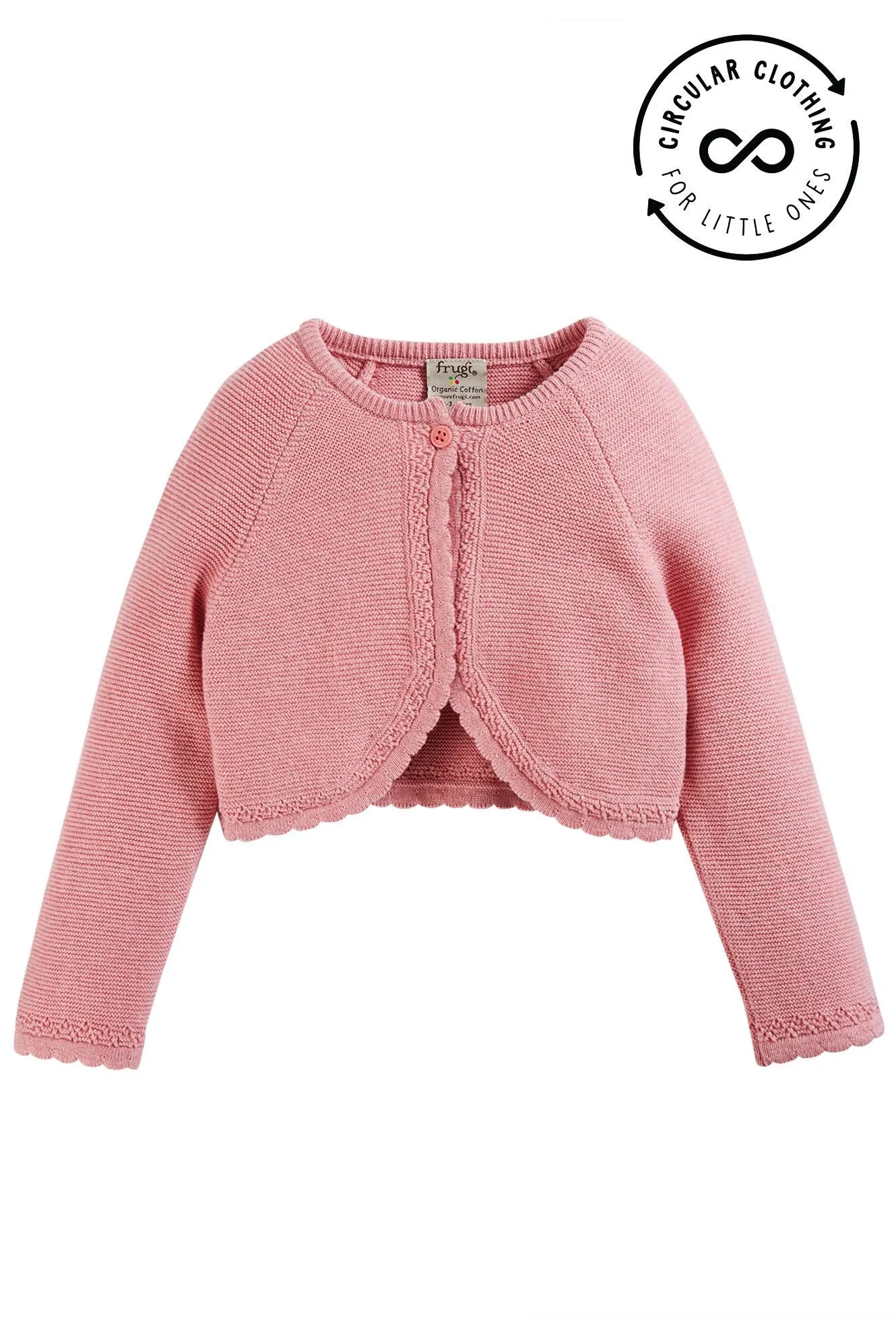 Frugi Amy Pink Bolero Infant Cardigan