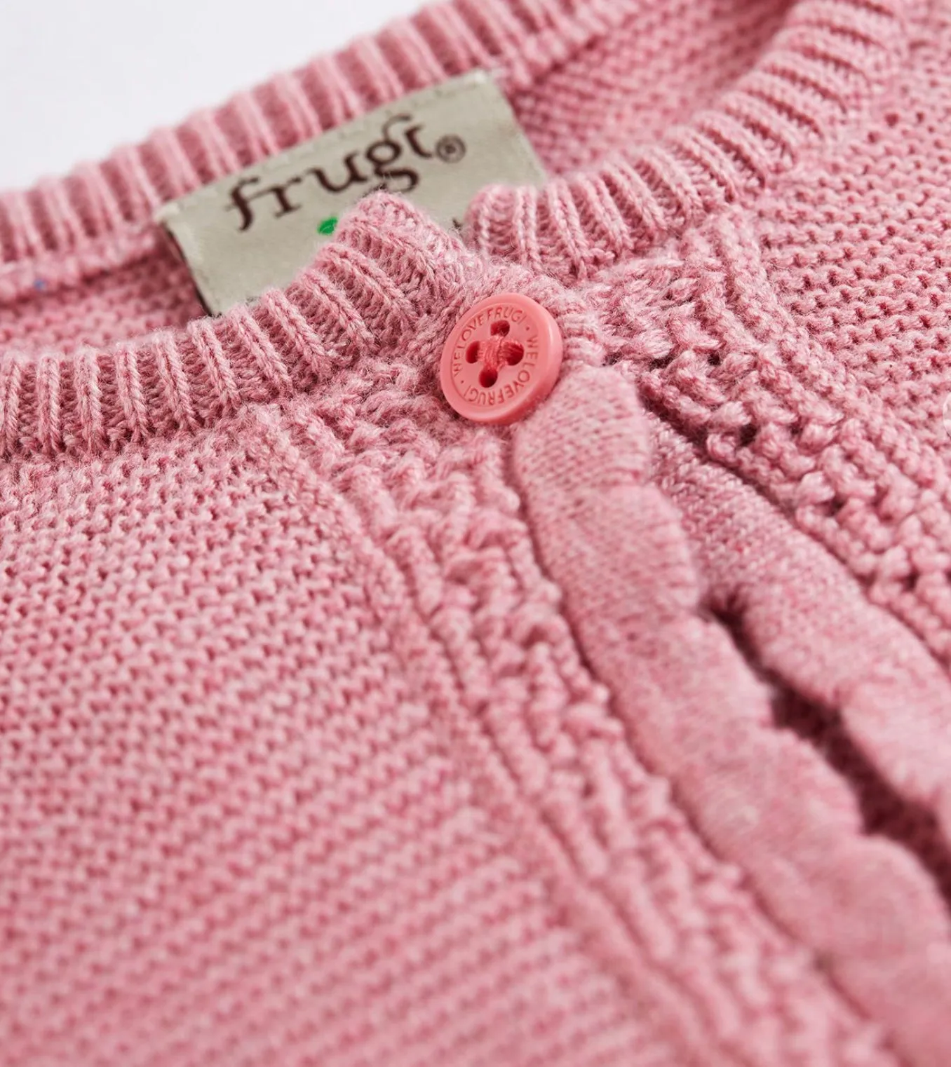 Frugi Amy Pink Bolero Infant Cardigan