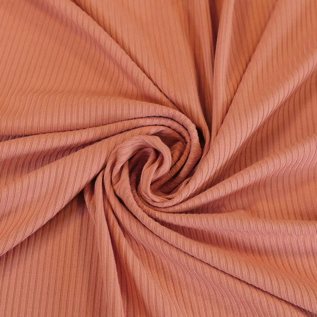 Fuji - Sandstone Bamboo and Elastane Rib Knit Fabric - 2.1 Metre Remnant