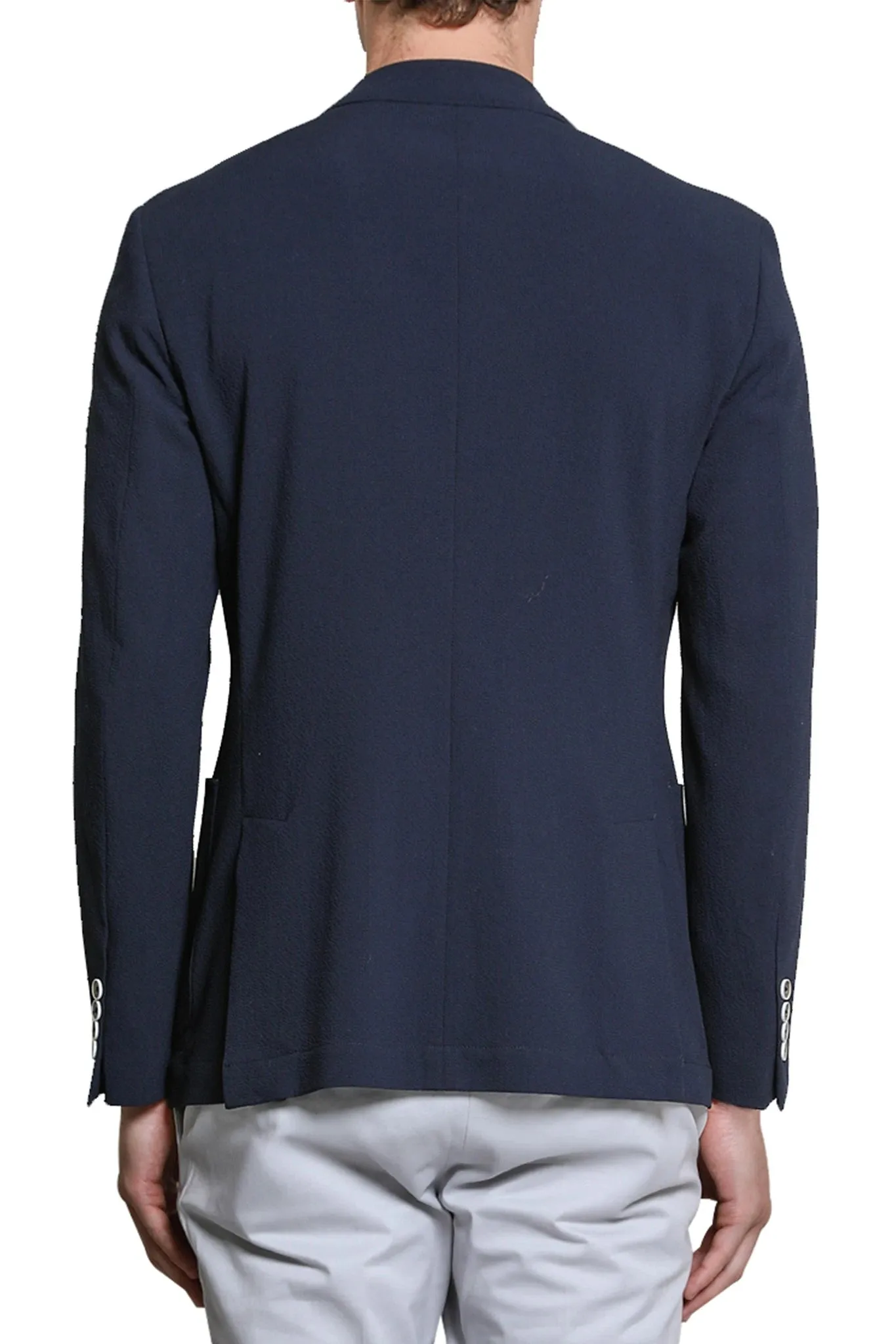 Gabriel Seersucker Blazer in Navy