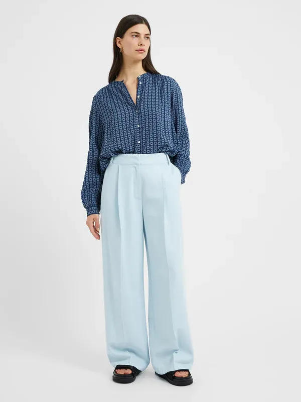 Great Plains Tangier tile eco print shirt Summer Navy