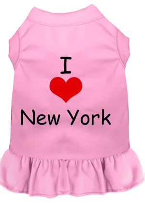 I Heart New York Screen Print Dress Light Pink Xxxl