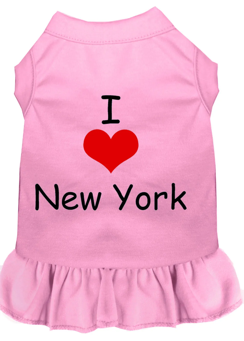 I Heart New York Screen Print Dress Light Pink Xxxl