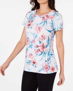 Ideology Womens Floral Fitness T-Shirt