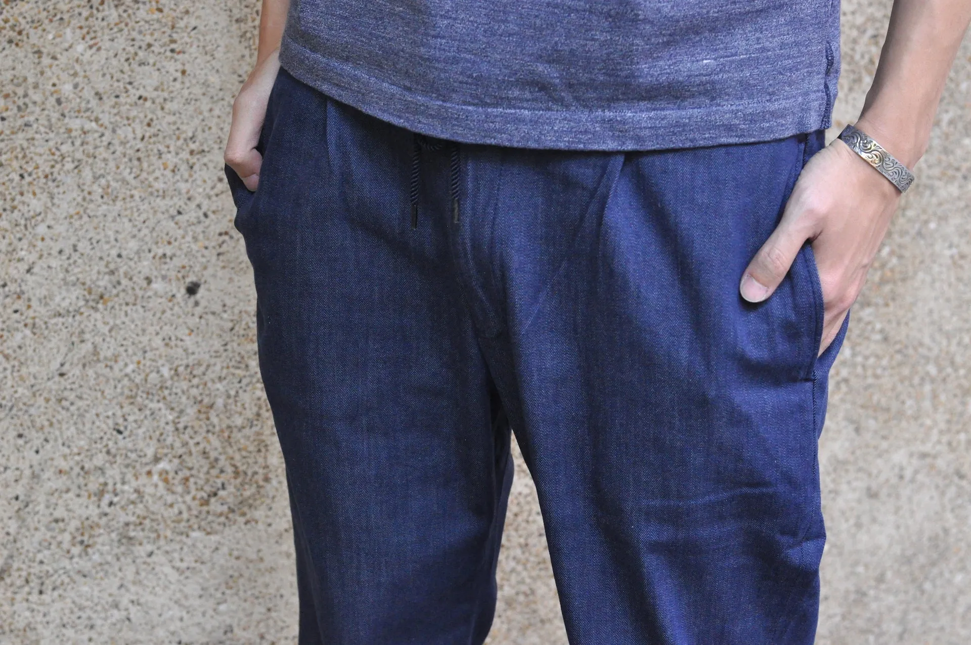 Japan Blue 10oz "Shin" Denim Easy Pants (Genuine Indigo)