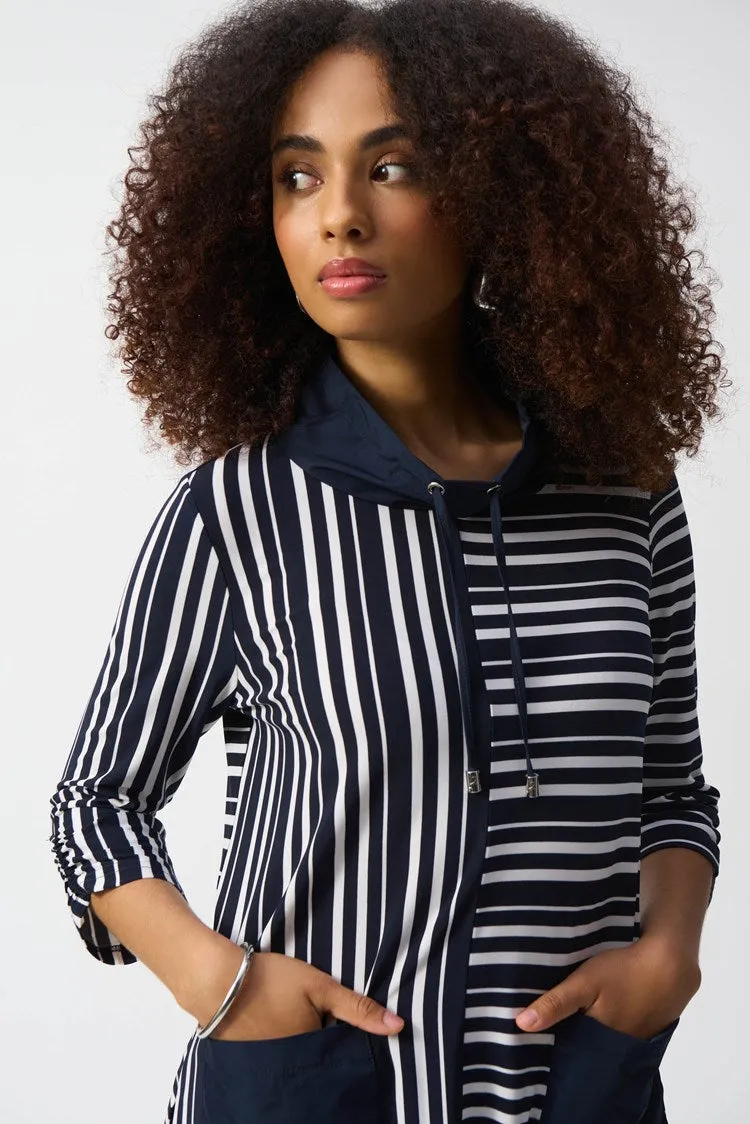 Joseph Ribkoff Silky Knit Stripe Print Boxy Tunic