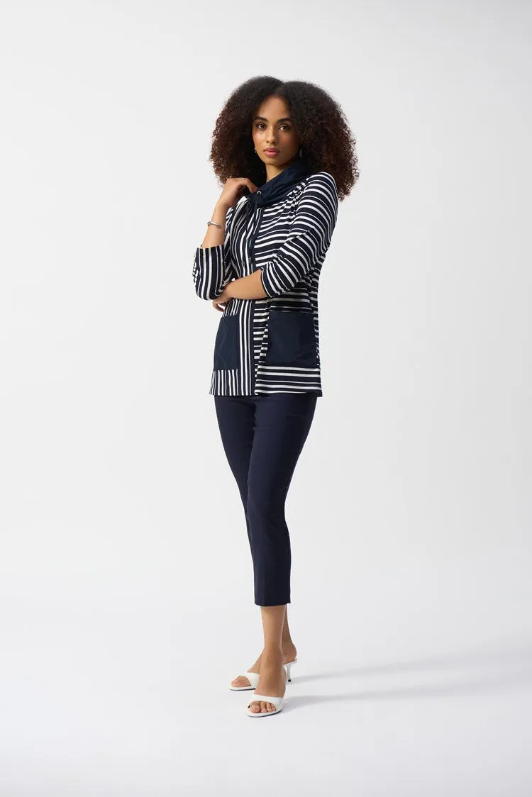 Joseph Ribkoff Silky Knit Stripe Print Boxy Tunic