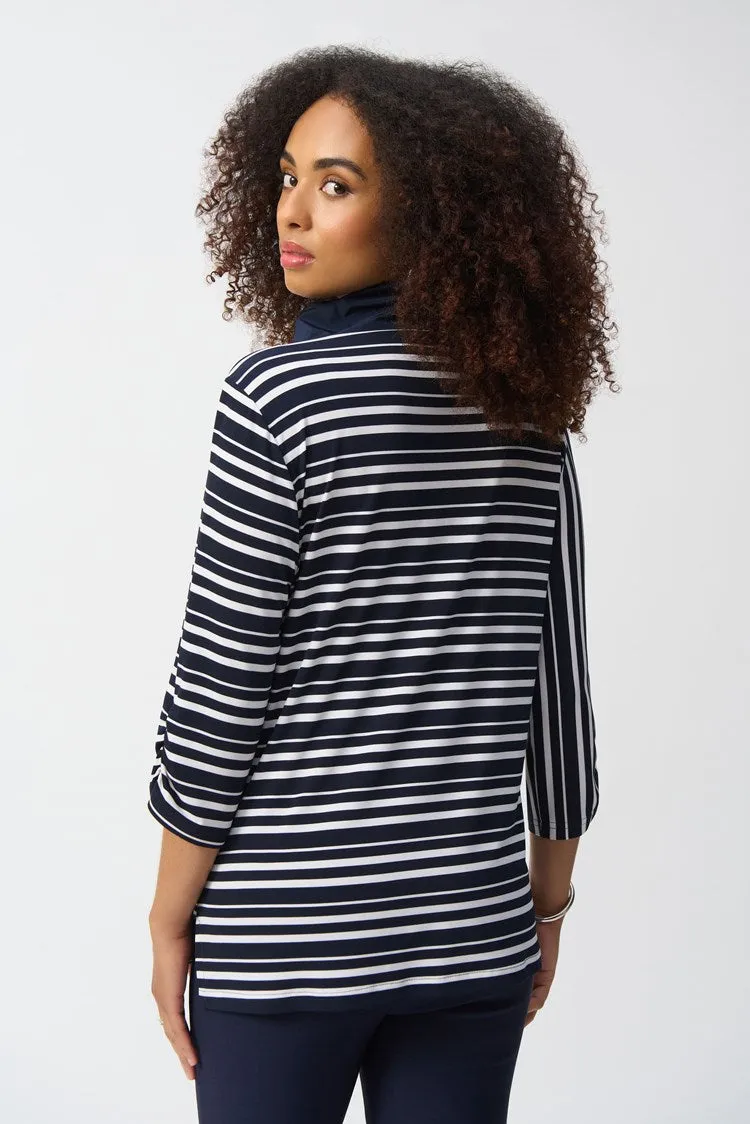 Joseph Ribkoff Silky Knit Stripe Print Boxy Tunic
