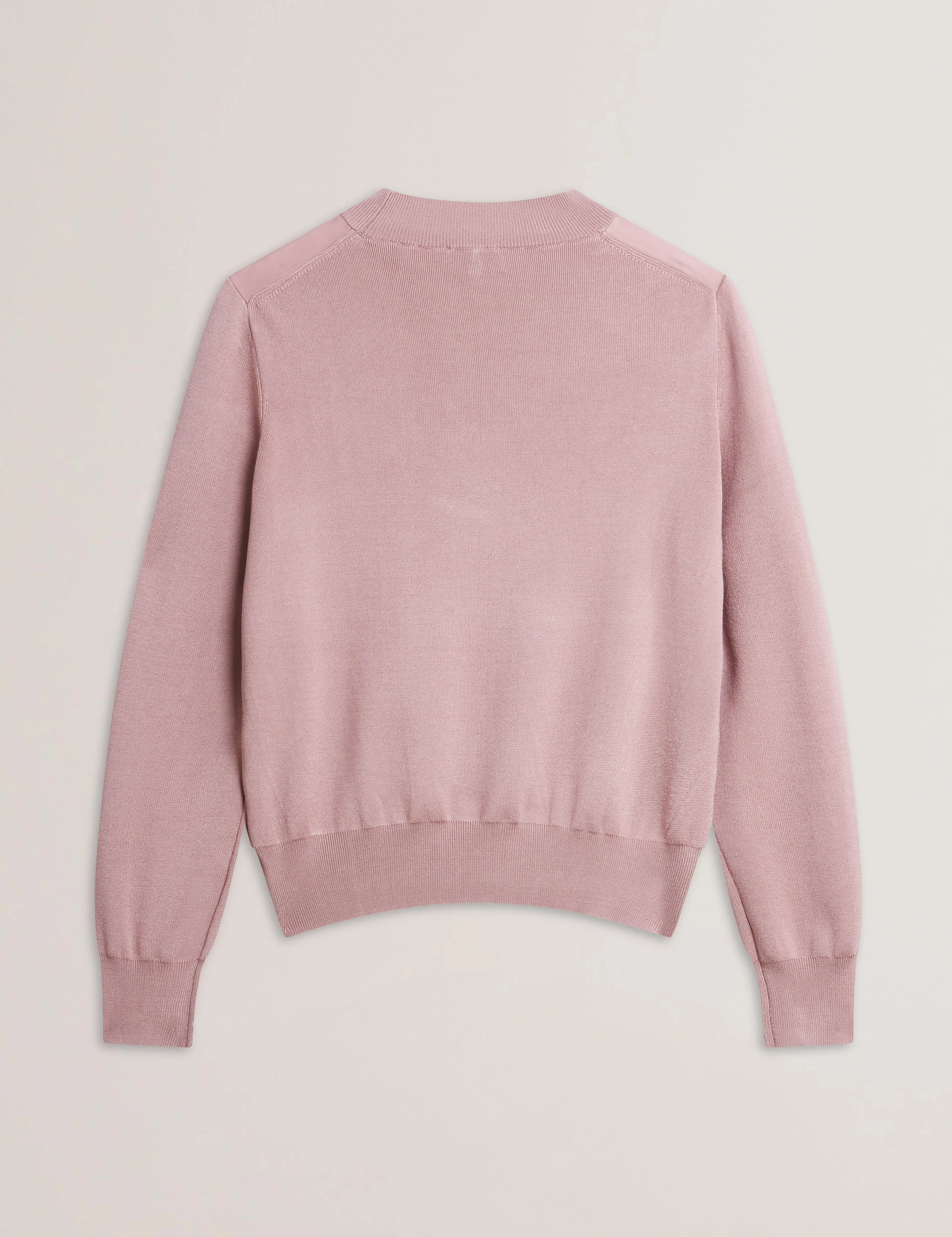 Karlean Curpo Woven Front Sweater Petal Pink