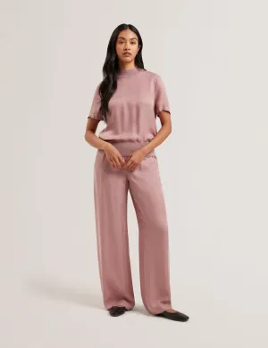 Karlean Curpo Woven Front Sweater Petal Pink