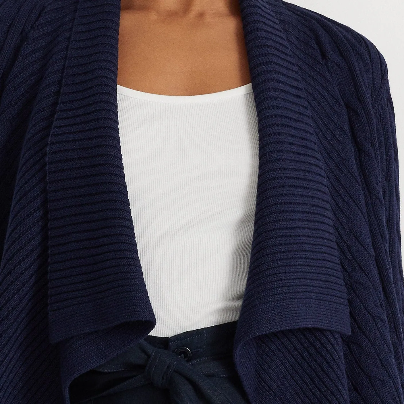 Lauren Ralph Lauren Linen-Cotton Cable-Knit Cardigan