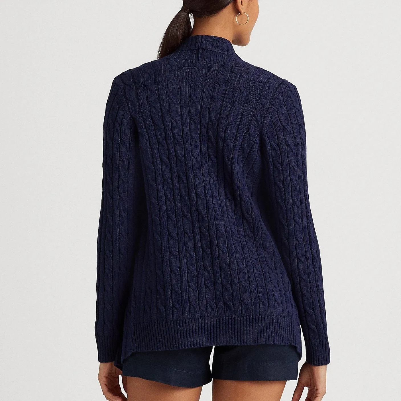 Lauren Ralph Lauren Linen-Cotton Cable-Knit Cardigan