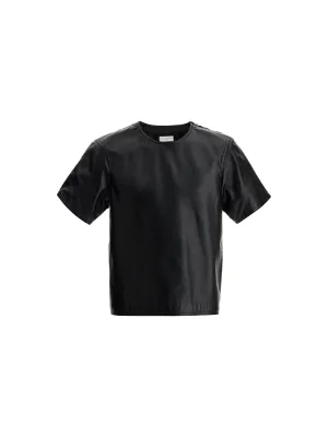 Leather T-Shirt Top