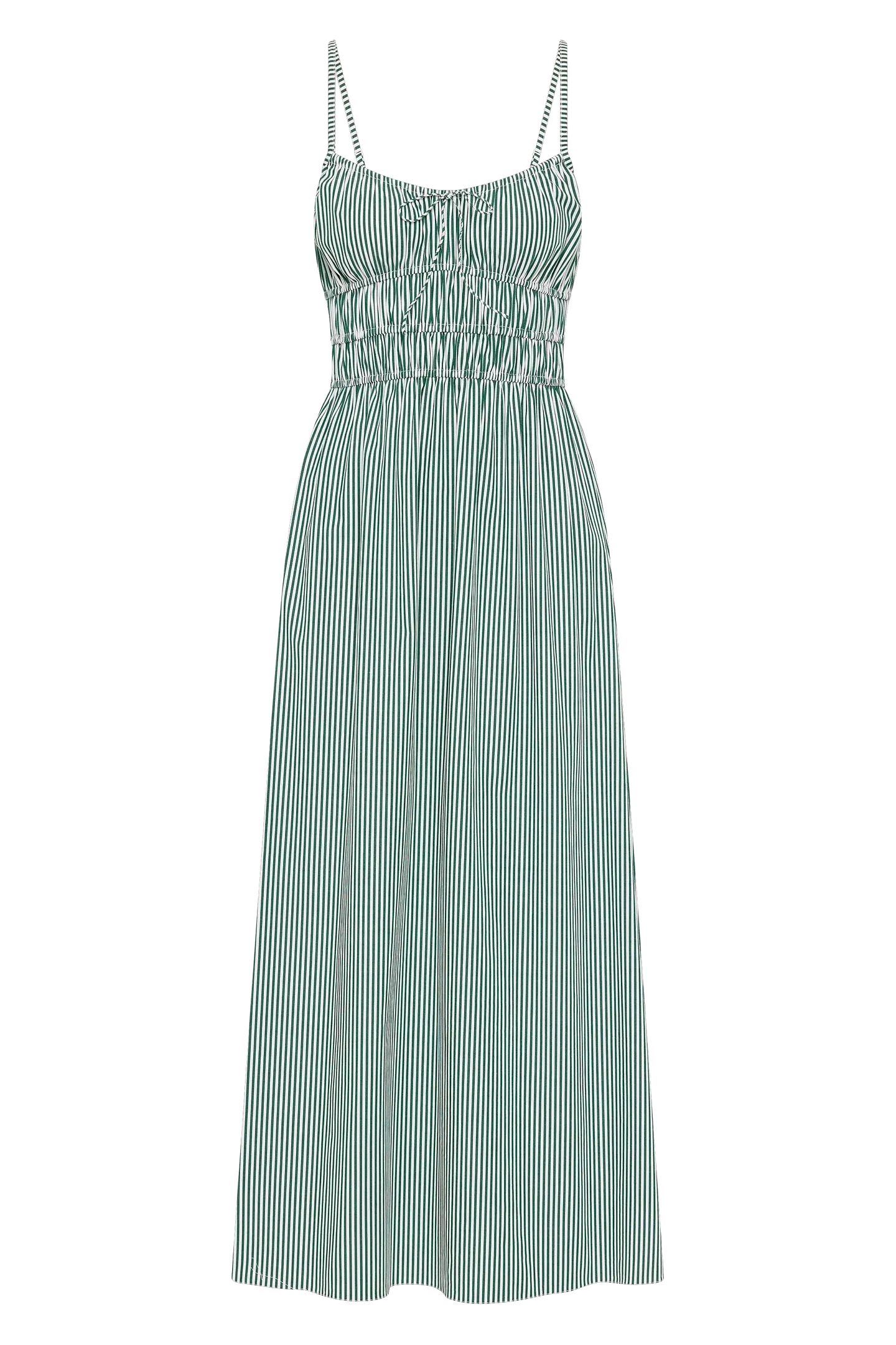 Marianne Midi Dress Green Stripe