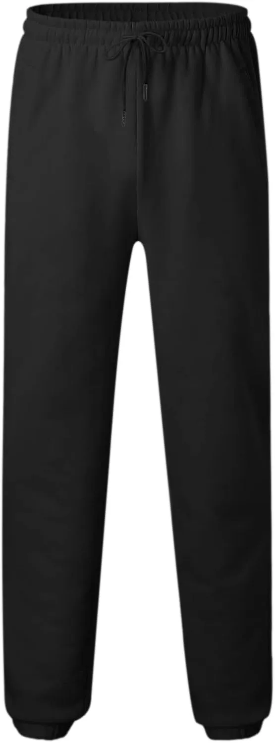 Mens Sweatpants with Pockets Big and Tall Joggers Cotton Drawstring Chino Cargo Pants Hiking Outdoor Twill Track Pants