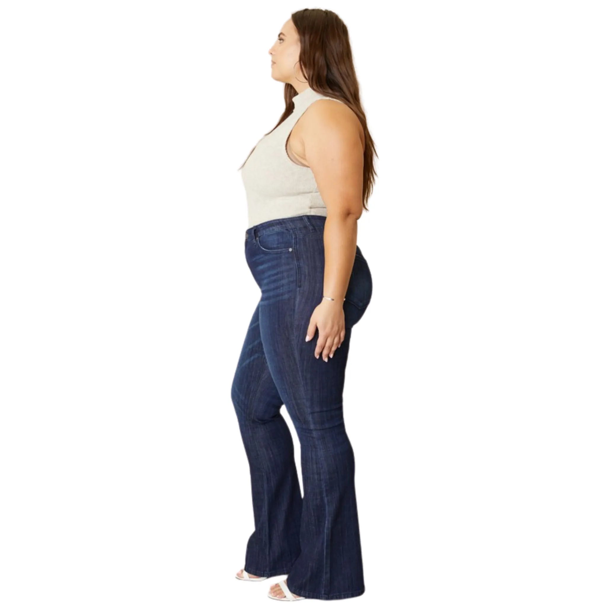 Mid Rise Flare Jeans