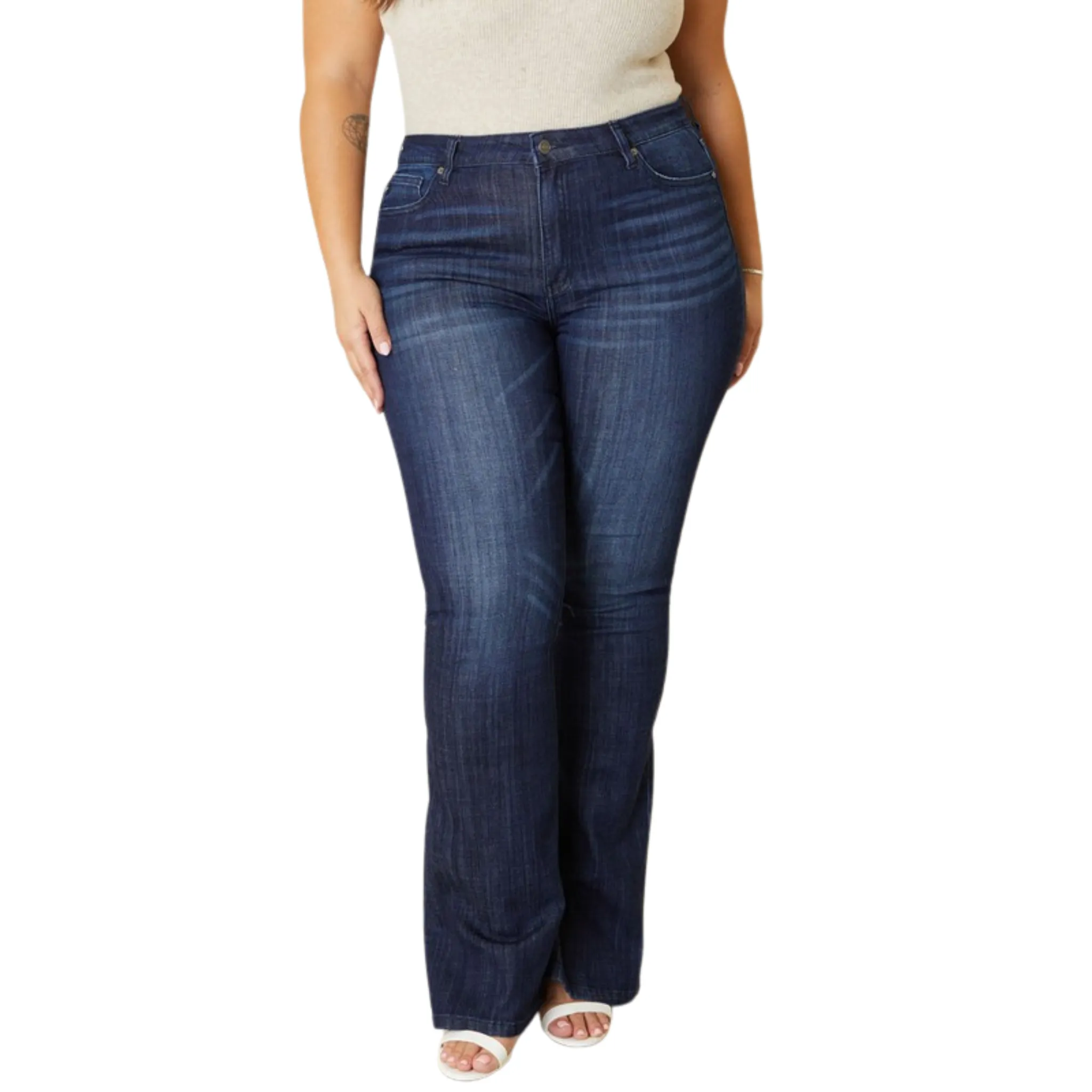 Mid Rise Flare Jeans