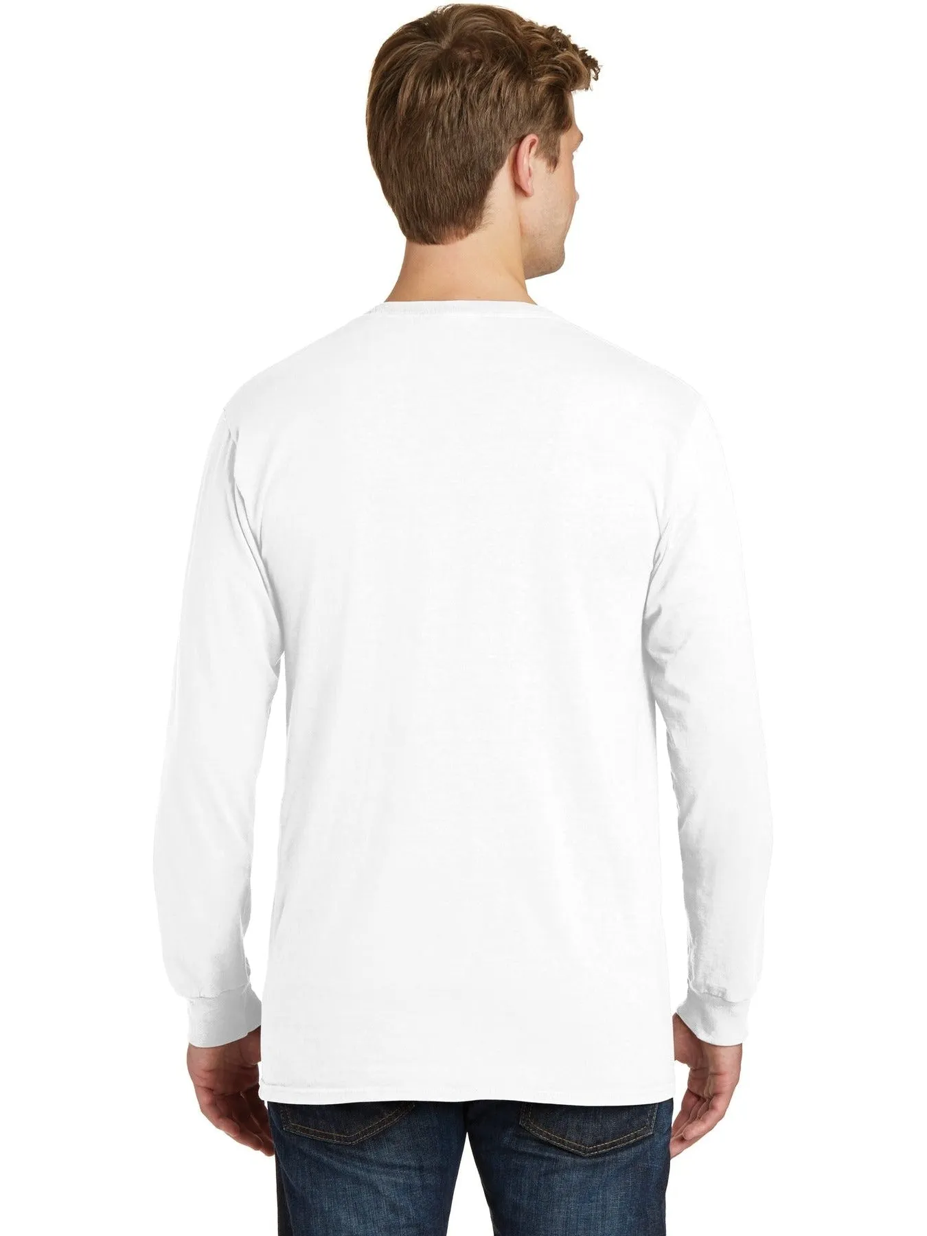 Port & Company Beach Wash Garment-Dyed Long Sleeve Pocket Tee