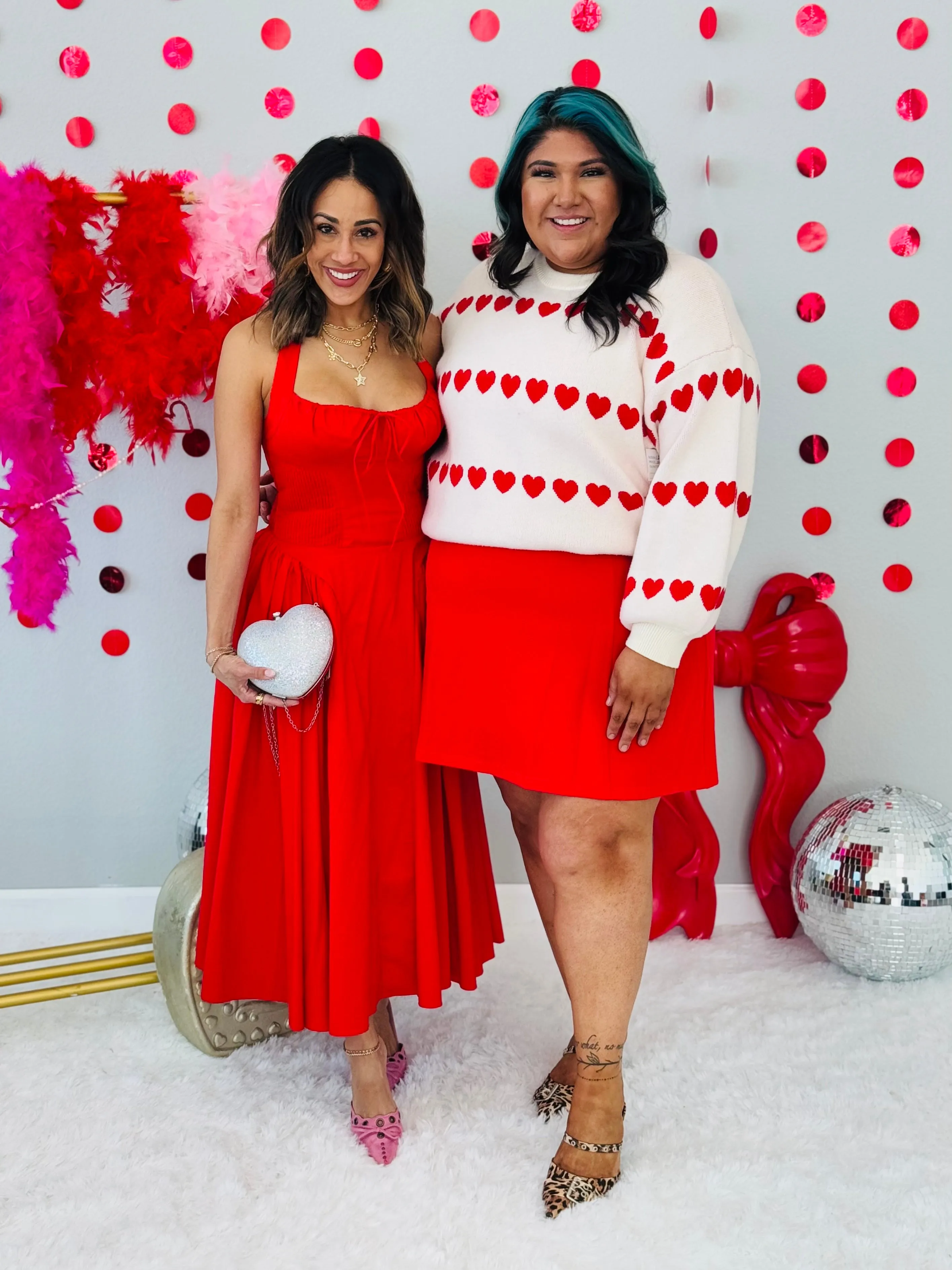 Red Poplin Midi Dress (Reg.)