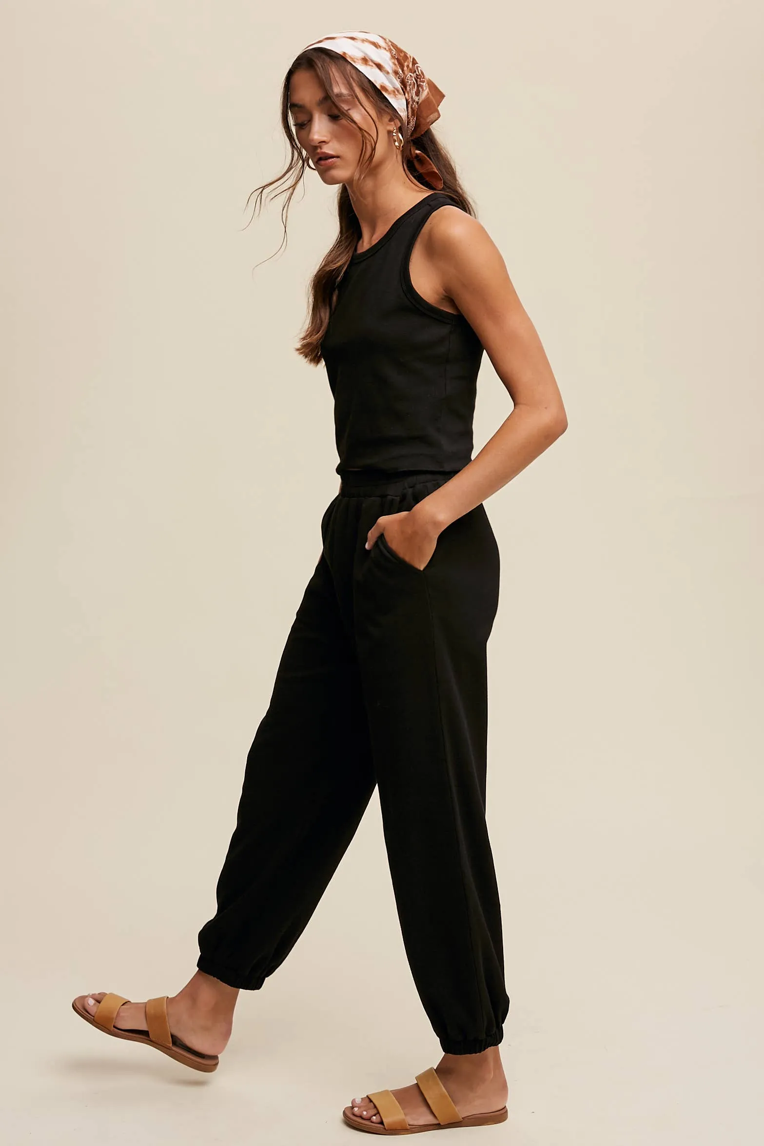 Ribbed Knit Tank & Jogger Set