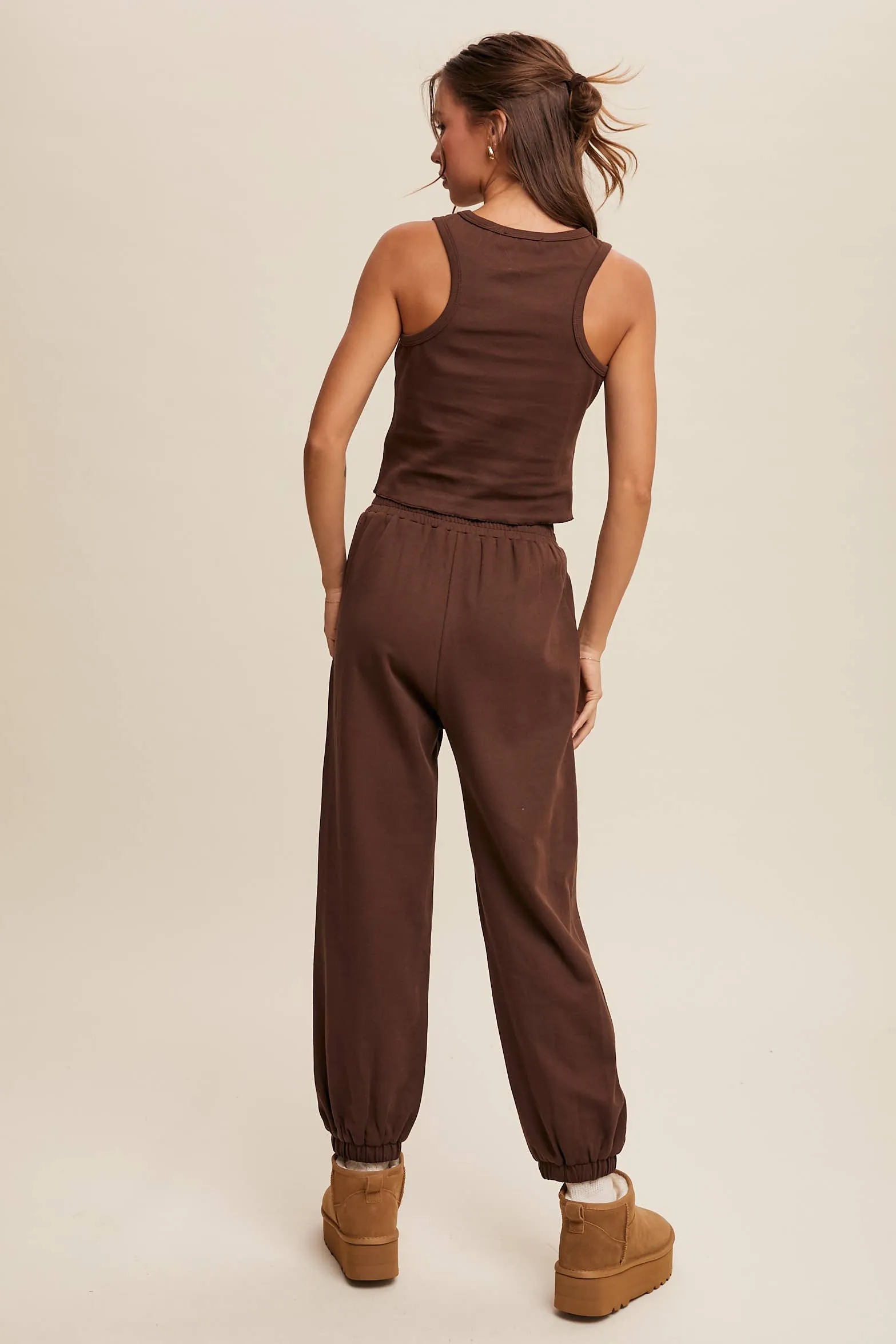 Ribbed Knit Tank & Jogger Set
