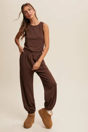 Ribbed Knit Tank & Jogger Set