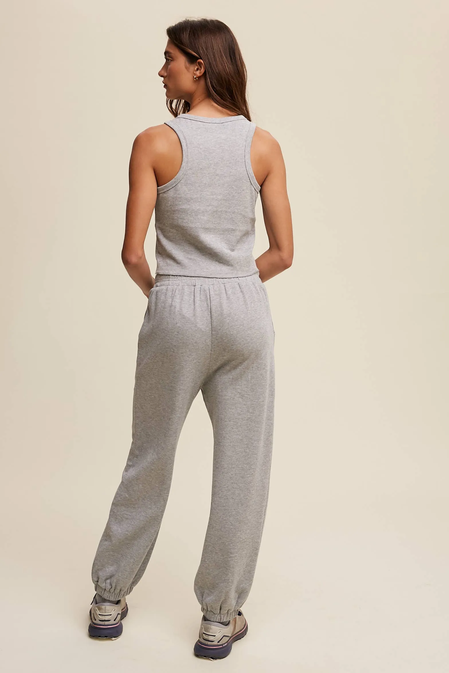 Ribbed Knit Tank & Jogger Set