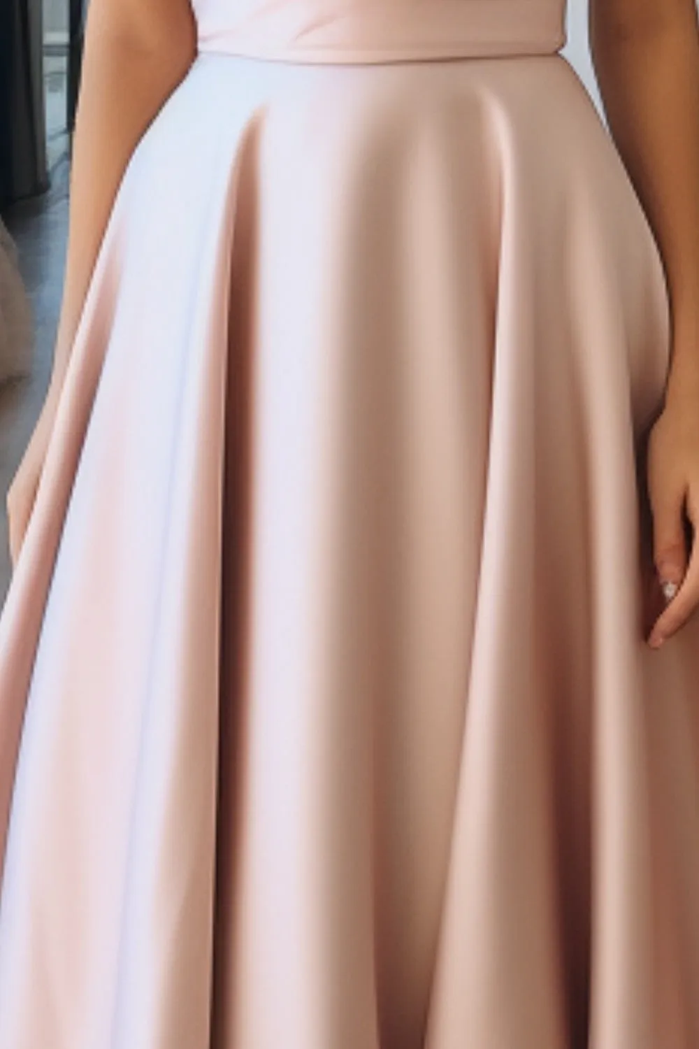 Satin Light Pink Prom Dress
