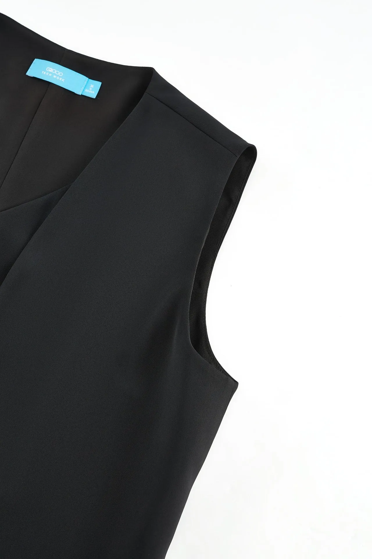 Satin V Neck 2 In 1 Layered Blouse