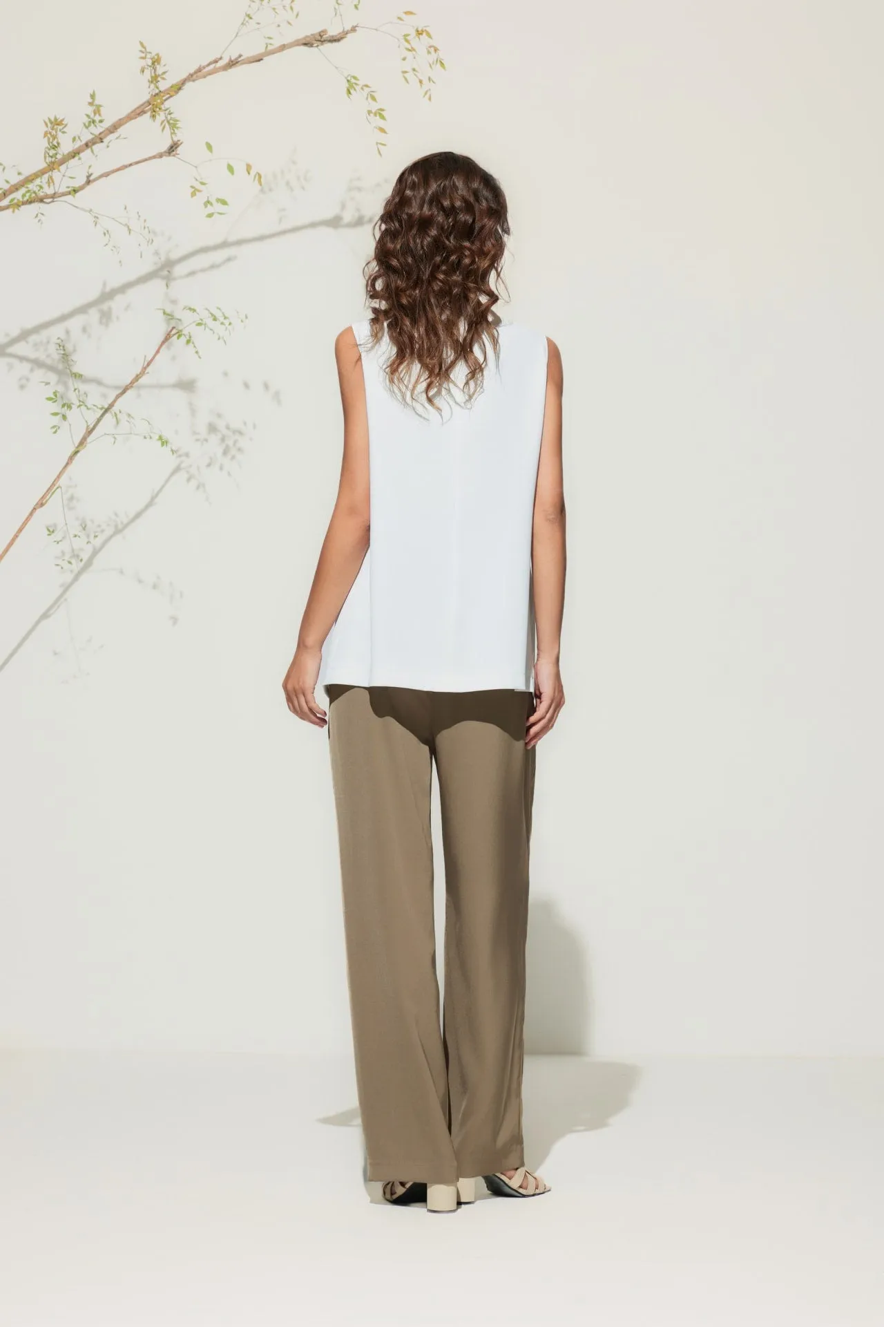 Satin V Neck 2 In 1 Layered Blouse