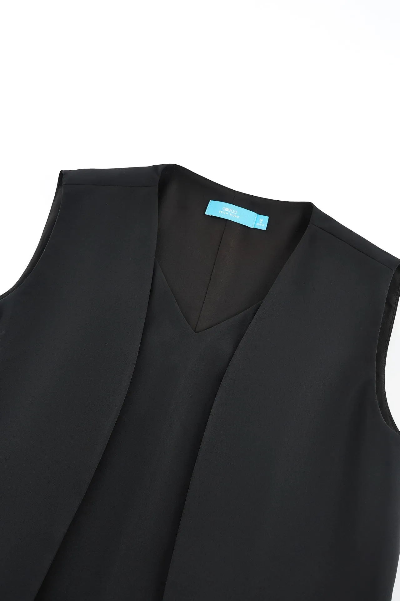 Satin V Neck 2 In 1 Layered Blouse